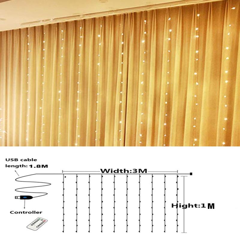 Pisca Pisca para Cortinas - 8 Modos de iluminação