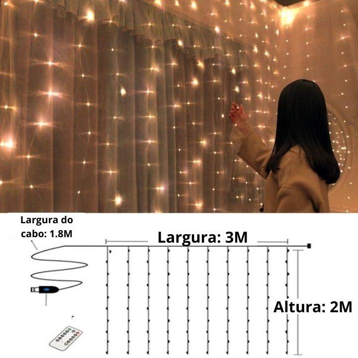 Pisca Pisca para Cortinas - 8 Modos de iluminação